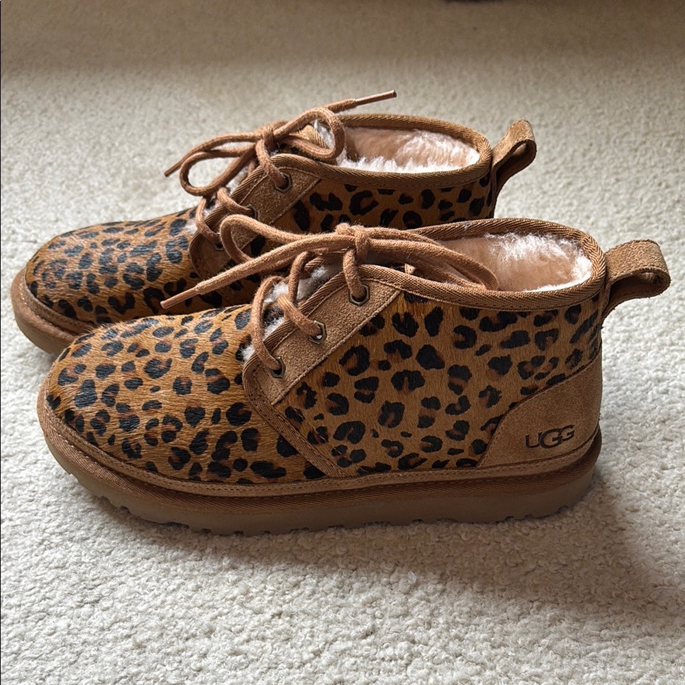 UGG Brown Leopard Print Boots